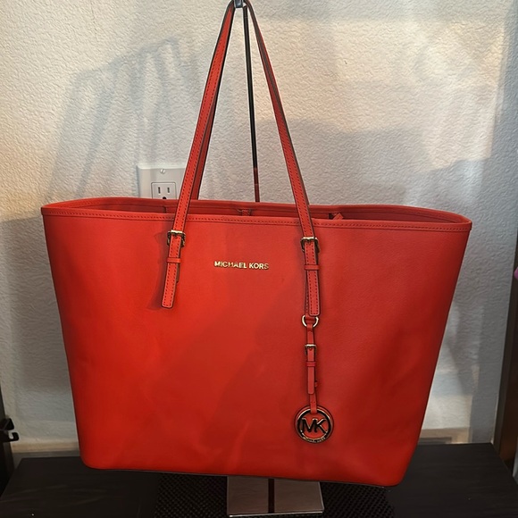 Michael Kors Handbags - Michael KORS Saffiano Red Leather Tote